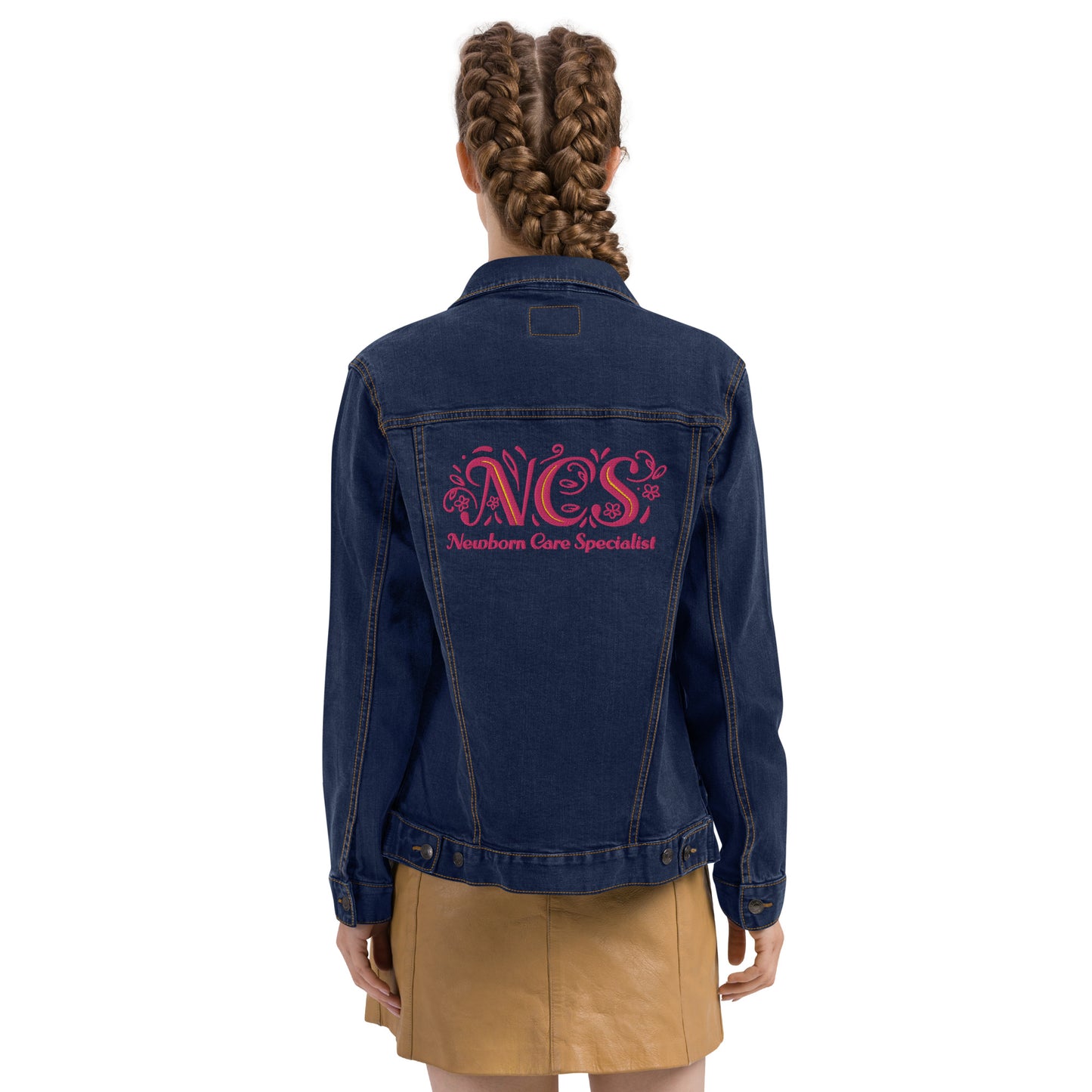 NCS embroidered denim jacket by The Nanny Store
